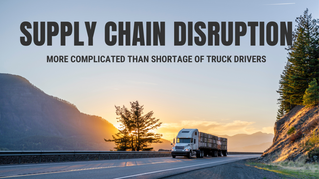 Supply Chain Disruption More Than Shortage of Truck Drivers